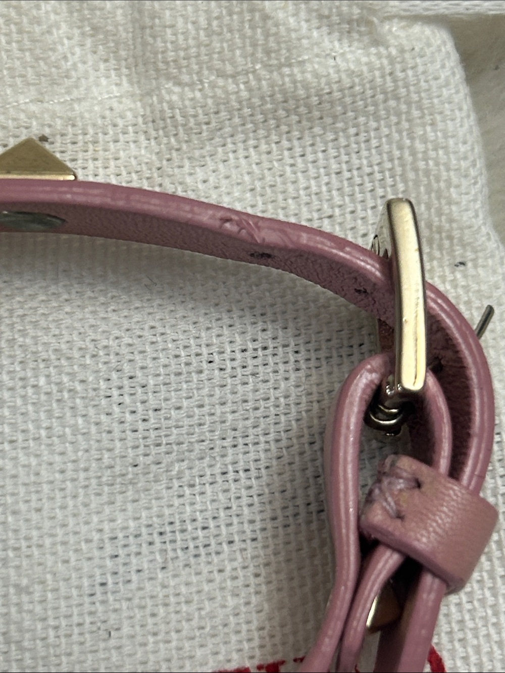 Valentino Garavani pink leather Rockstud bracelet Excellent - Picture 9 of 11